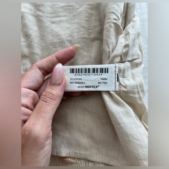 NWT Zara BLOG FAV shell mini skirt + top SET
cream/beige 100 cotton size S - Picture 13 of 17